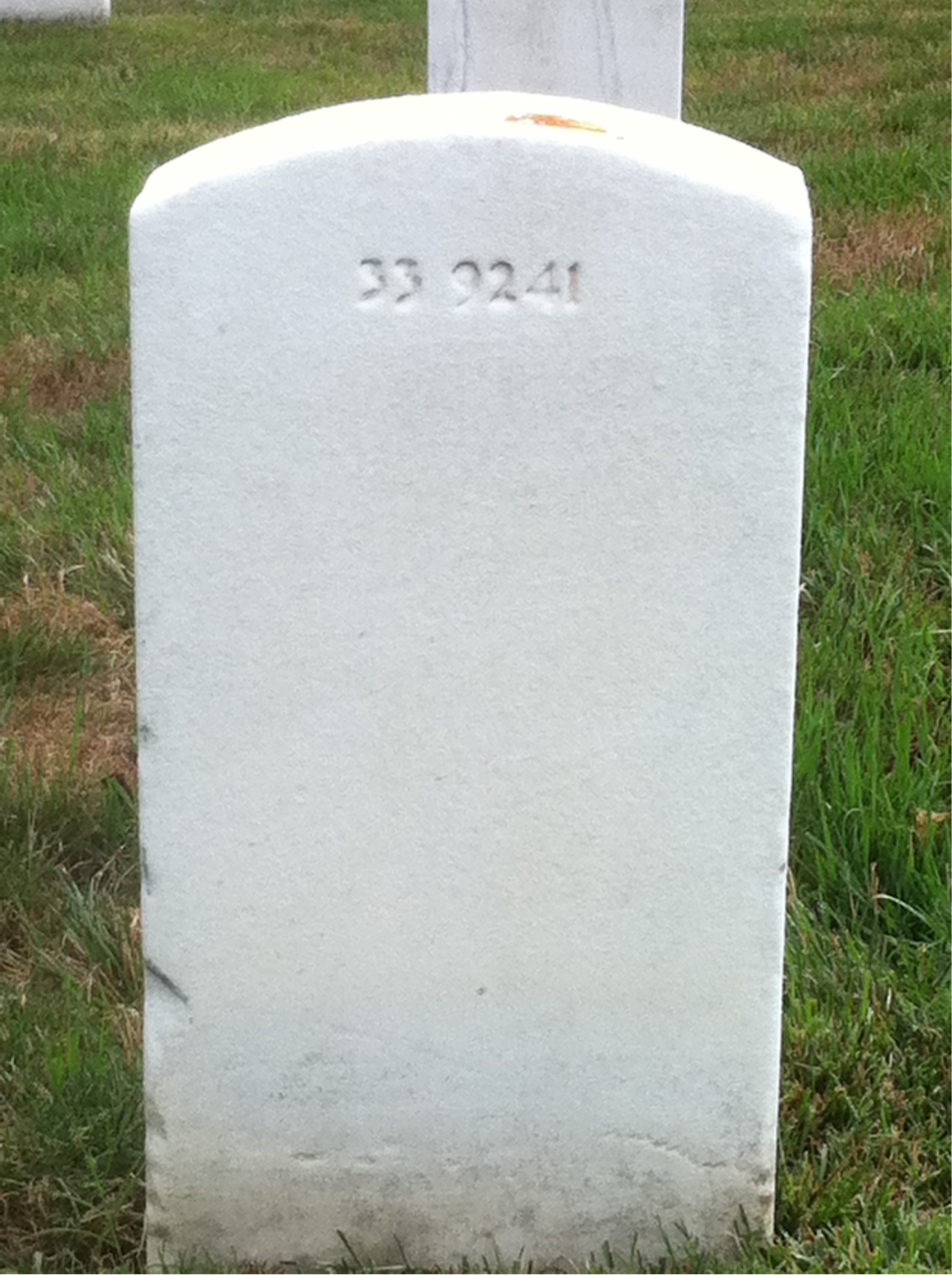 Back of headstone — William Walden Brown