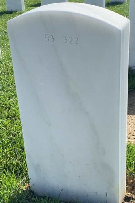 Back of headstone — Thomas K Sheldon