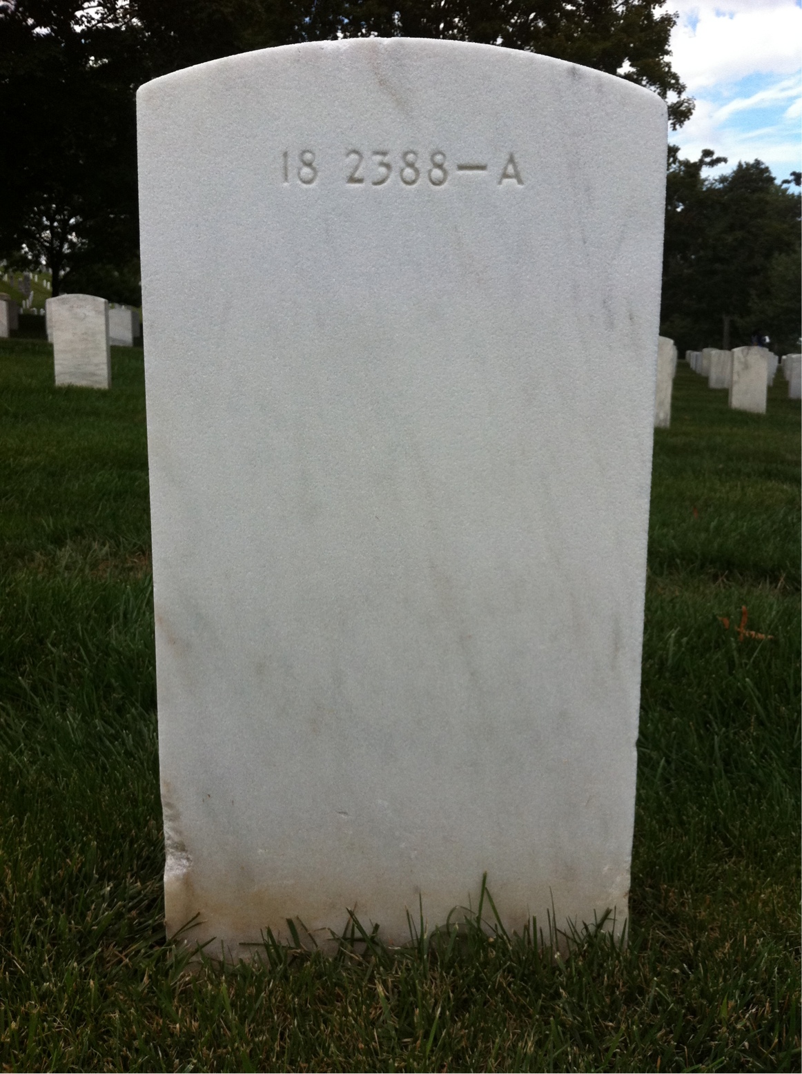 Back of headstone — George Mills