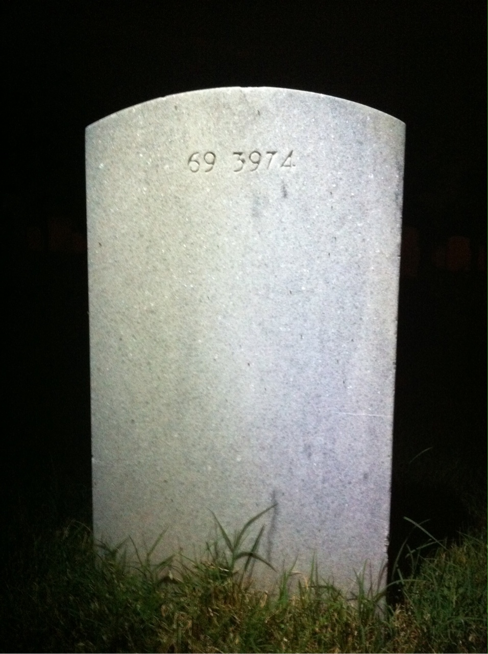 Back of headstone — Harley Aliff