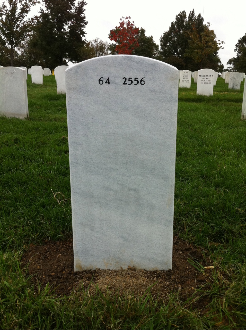 Back of headstone — Robert Moeller