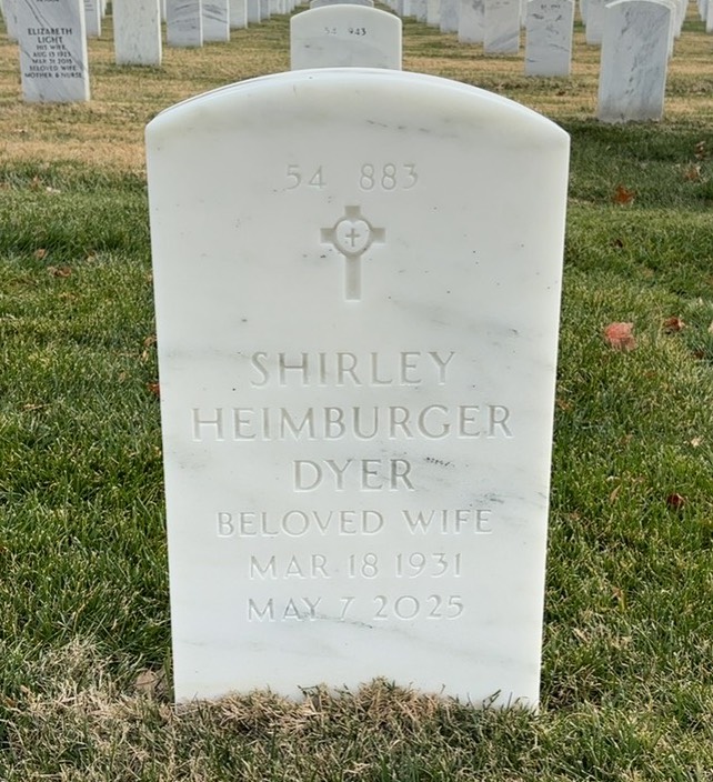 Back of headstone — Joseph Dyer