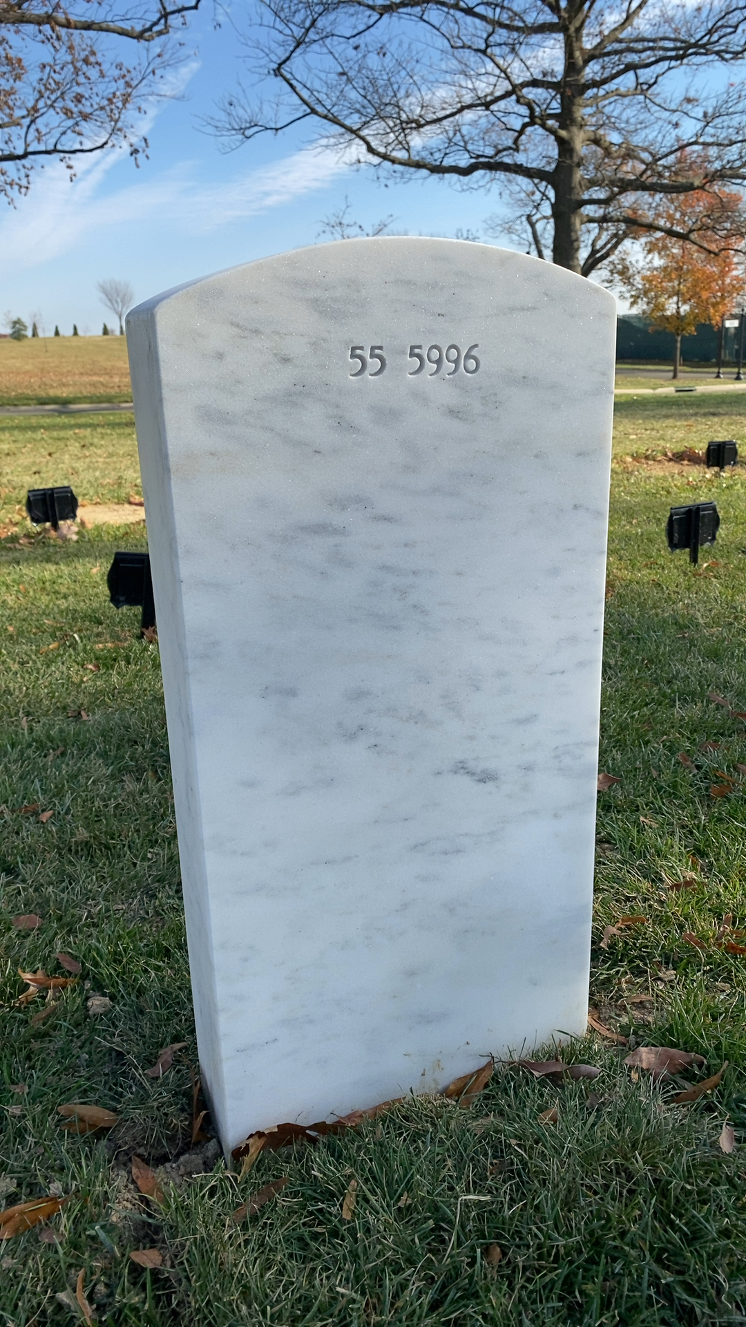 Back of headstone — William B Berkey