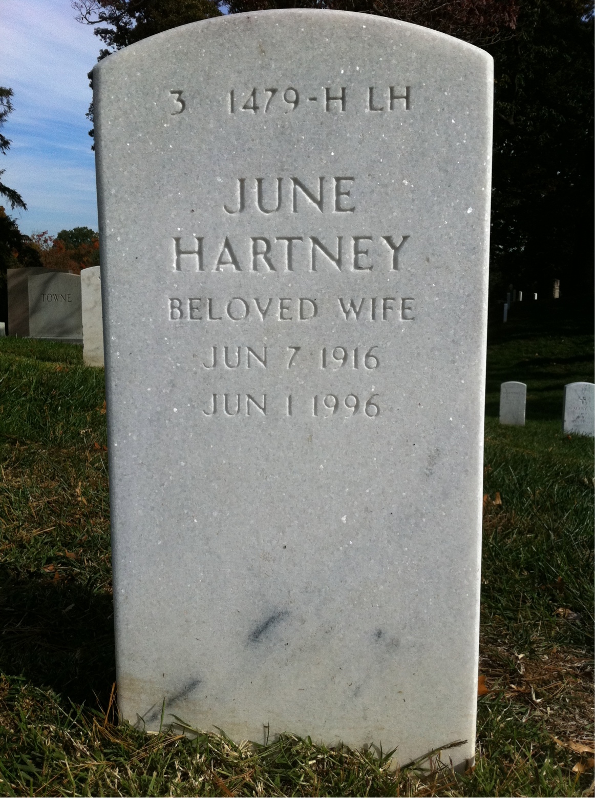 Back of headstone — Frederick Yeager