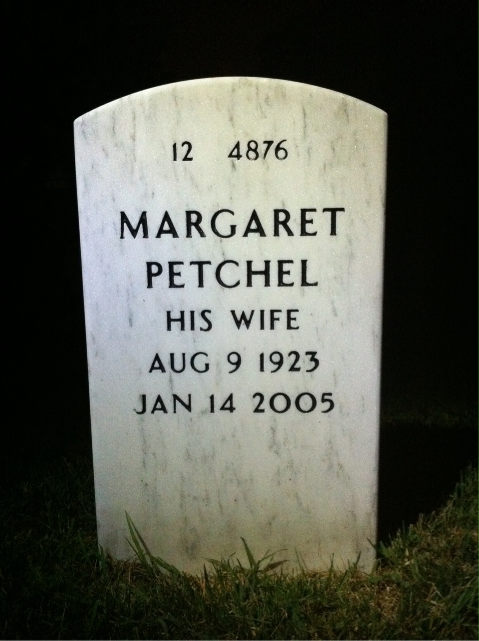 Back of headstone — Earl Daniels