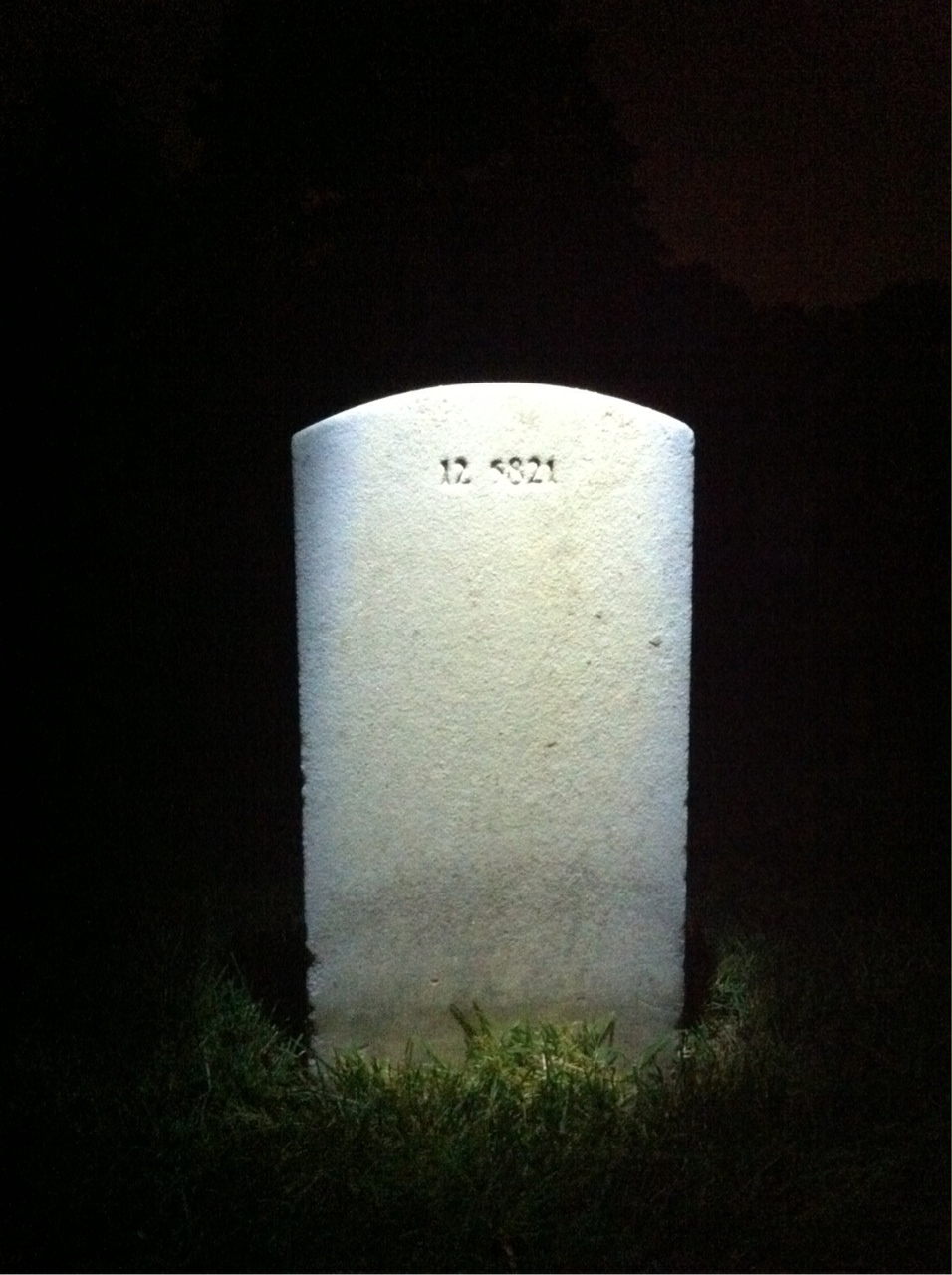 Back of headstone — Thomas Allan