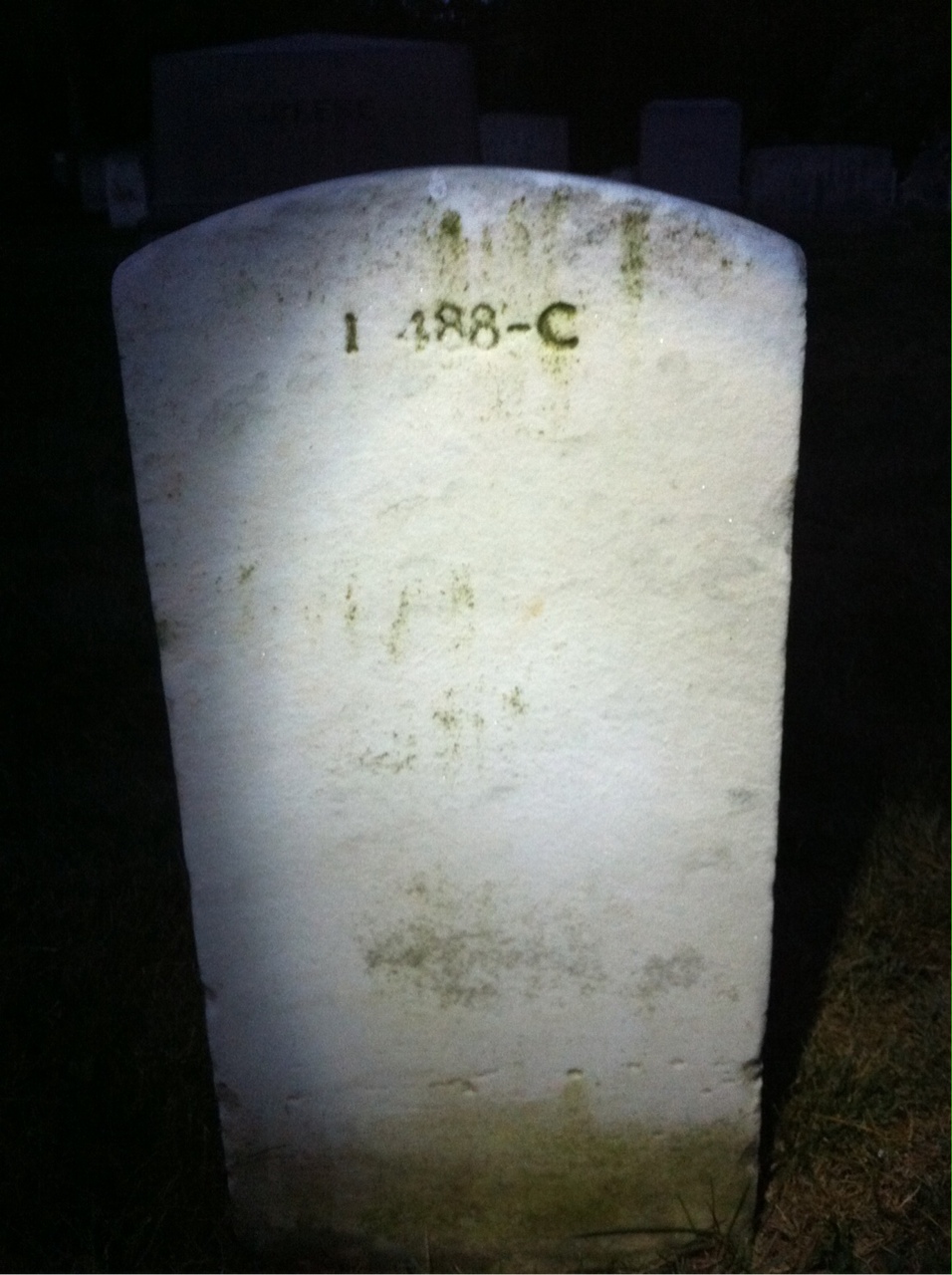 Back of headstone — William Watson Hill