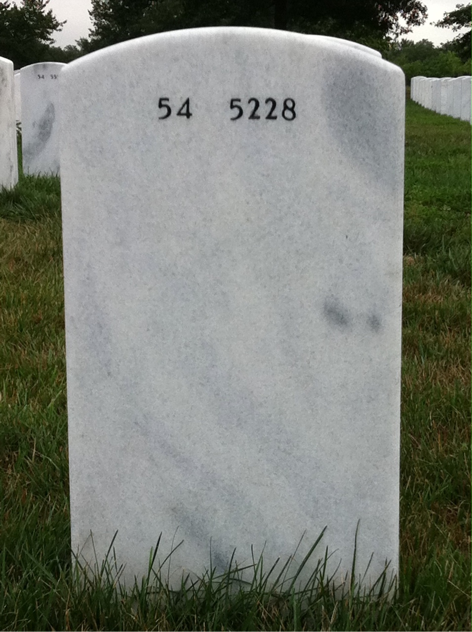 Back of headstone — Michael Michaelson