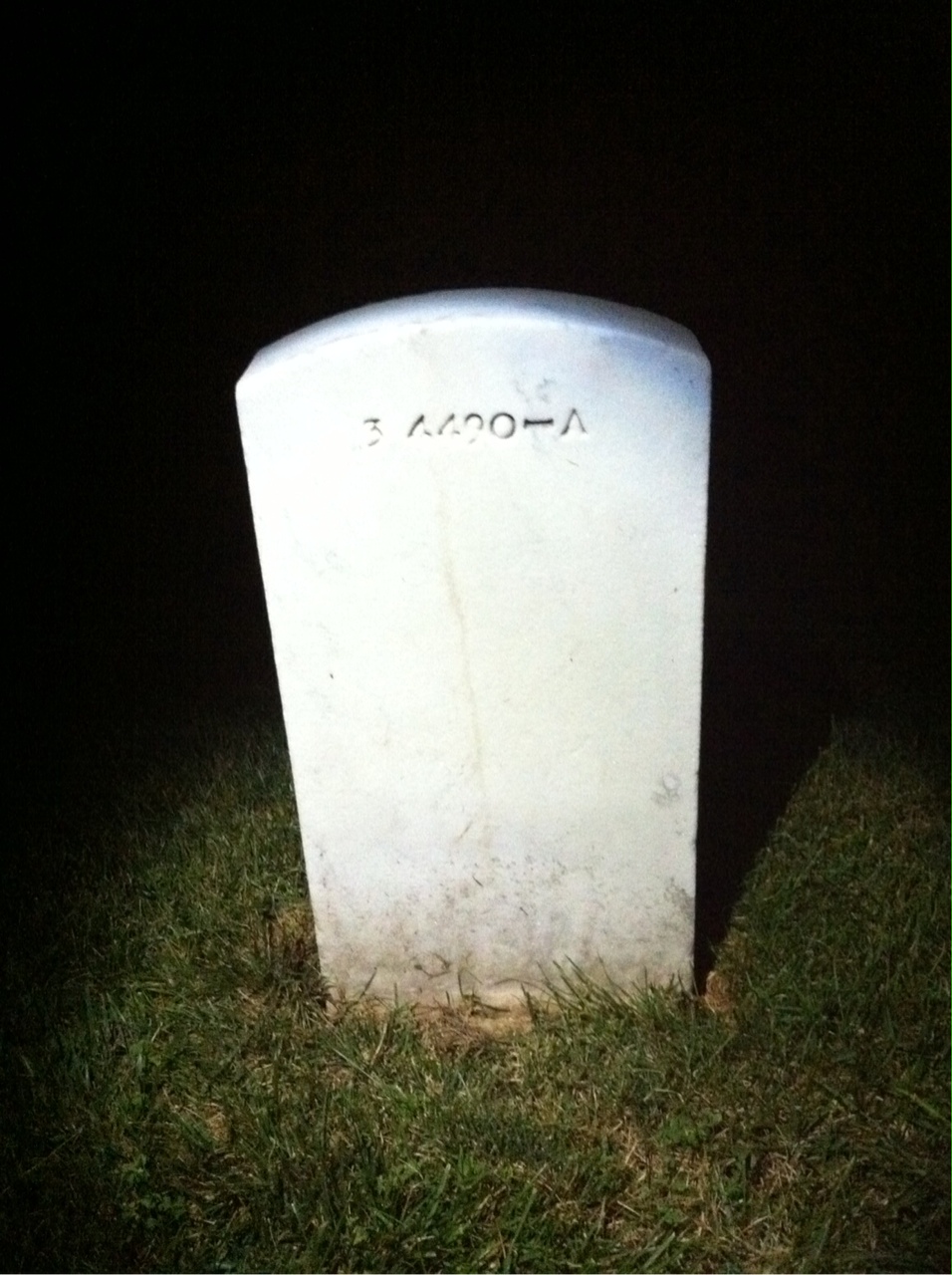 Back of headstone — William Hudson