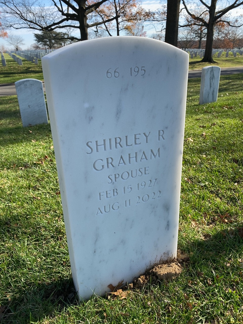 Back of headstone — Clinton Graham