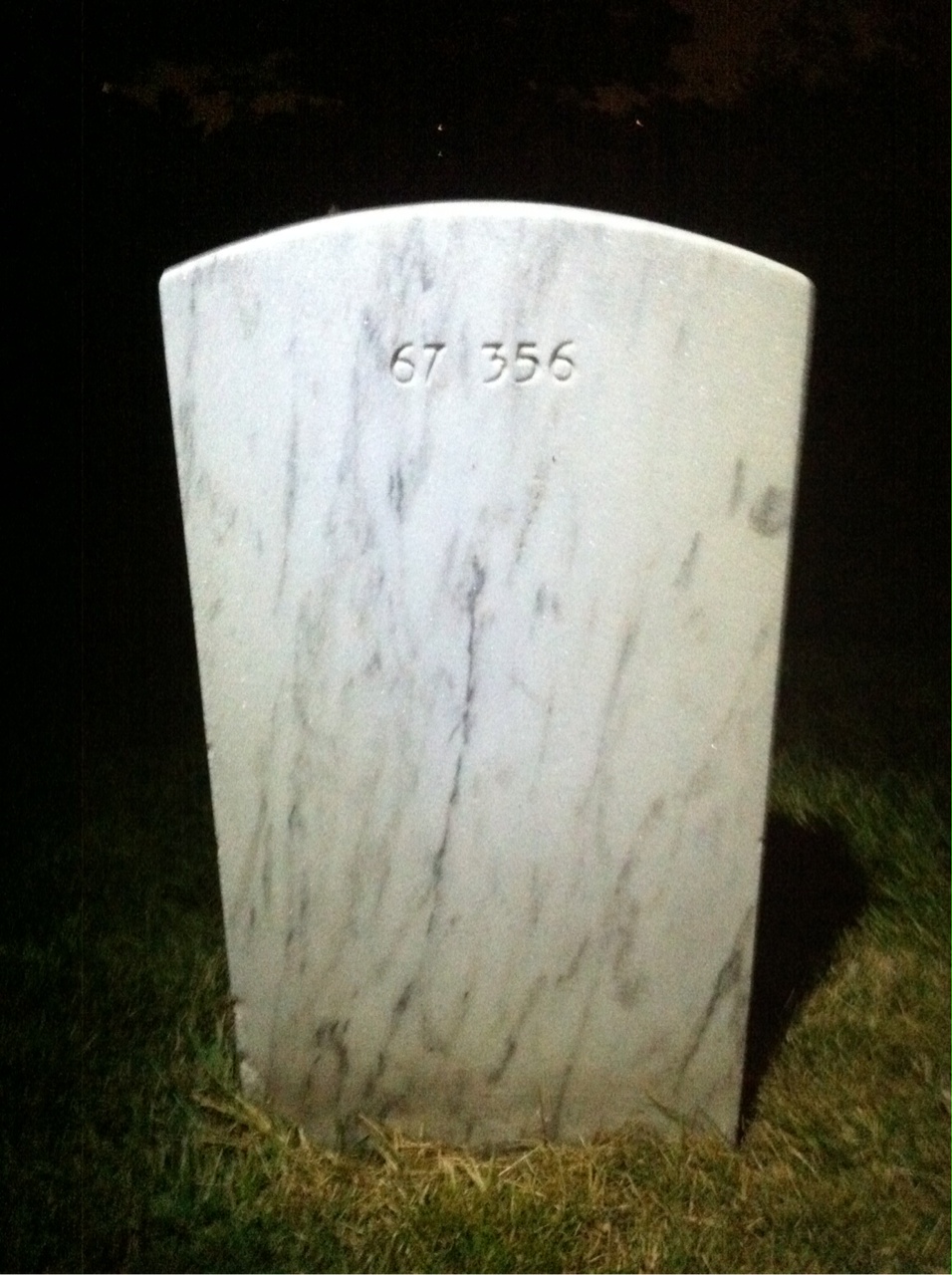 Back of headstone — William Alsvary