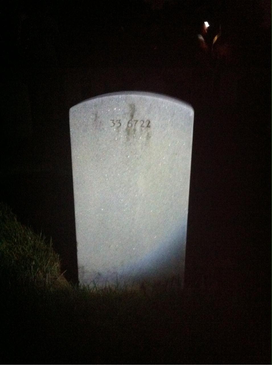 Back of headstone — Timothy Scott Deaver