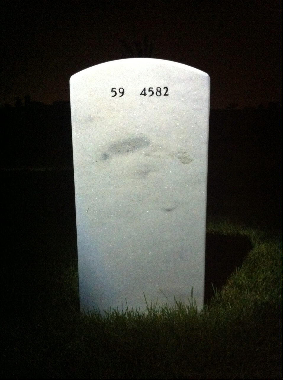 Back of headstone — Wayne Beech