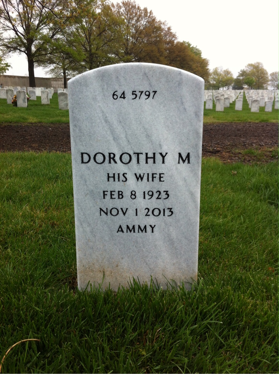 Back of headstone — Hugh Breslin