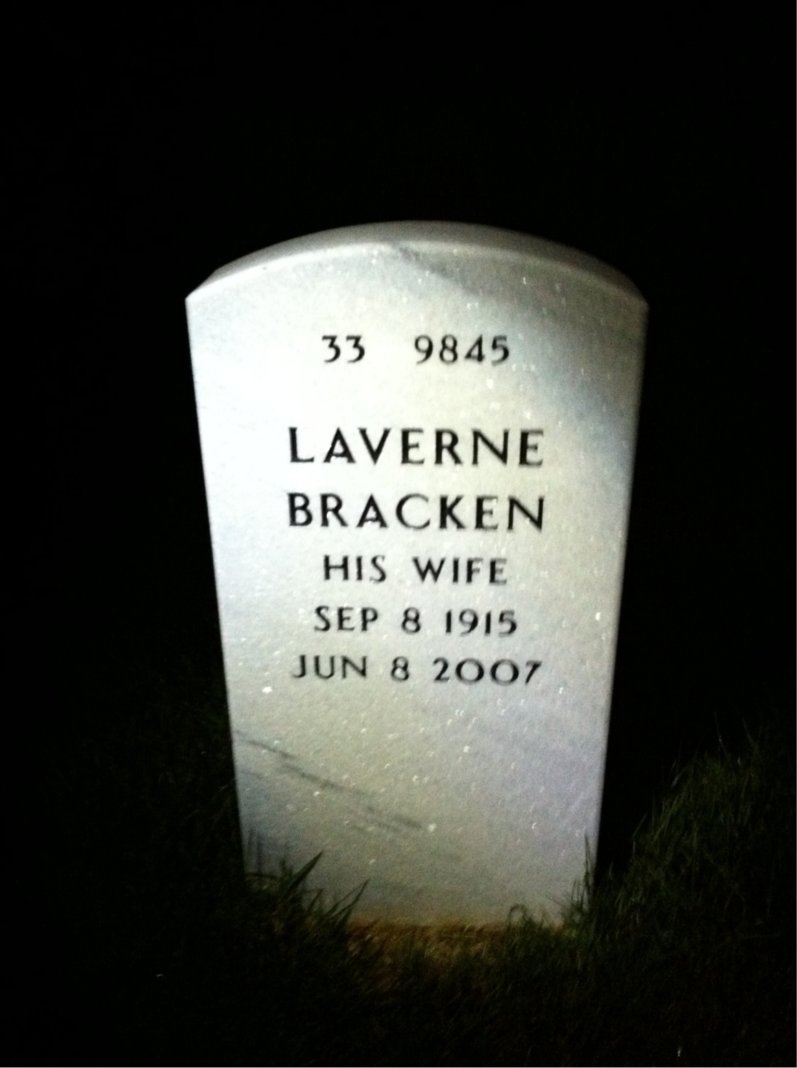 Back of headstone — Clayton Craig