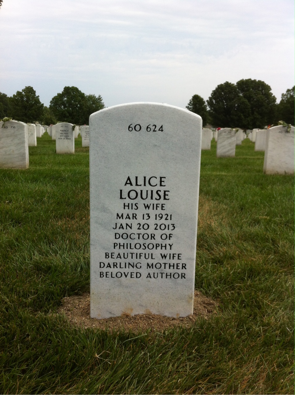 Back of headstone — Victor Cary