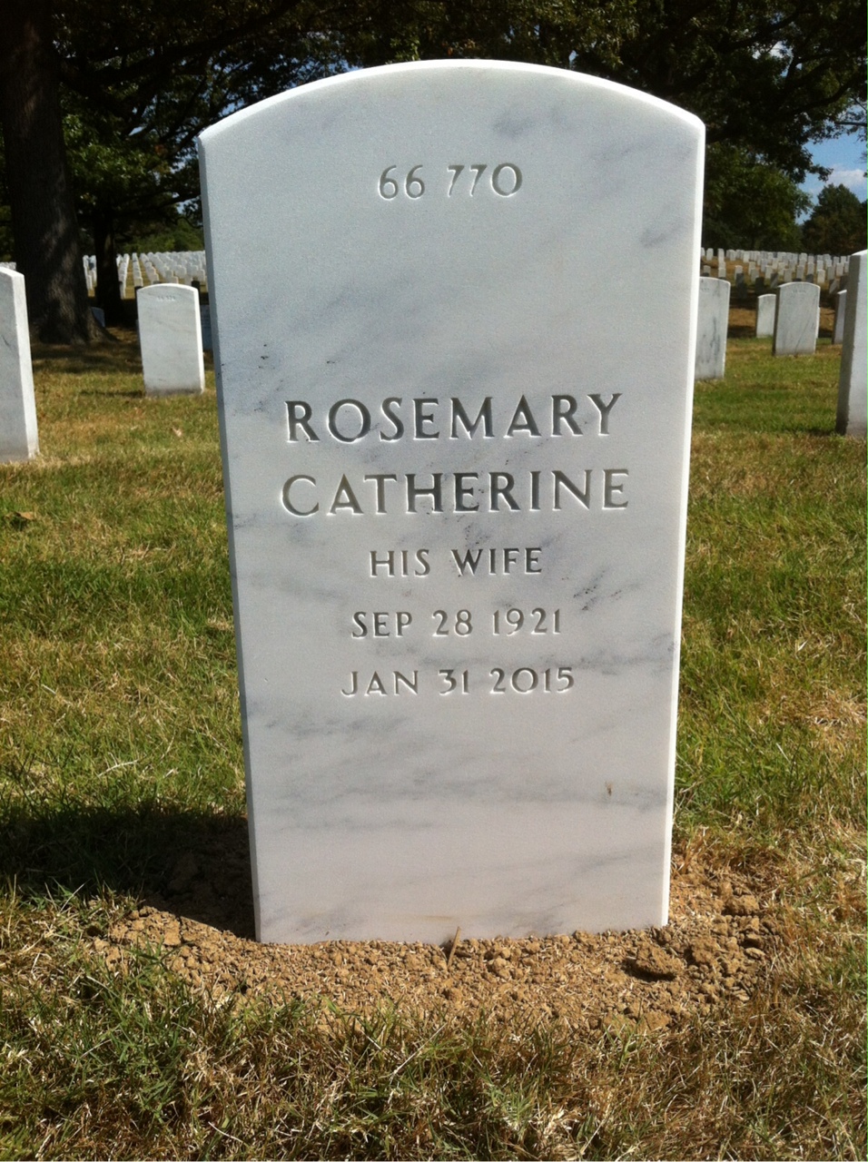 Back of headstone — Robert Mitchell