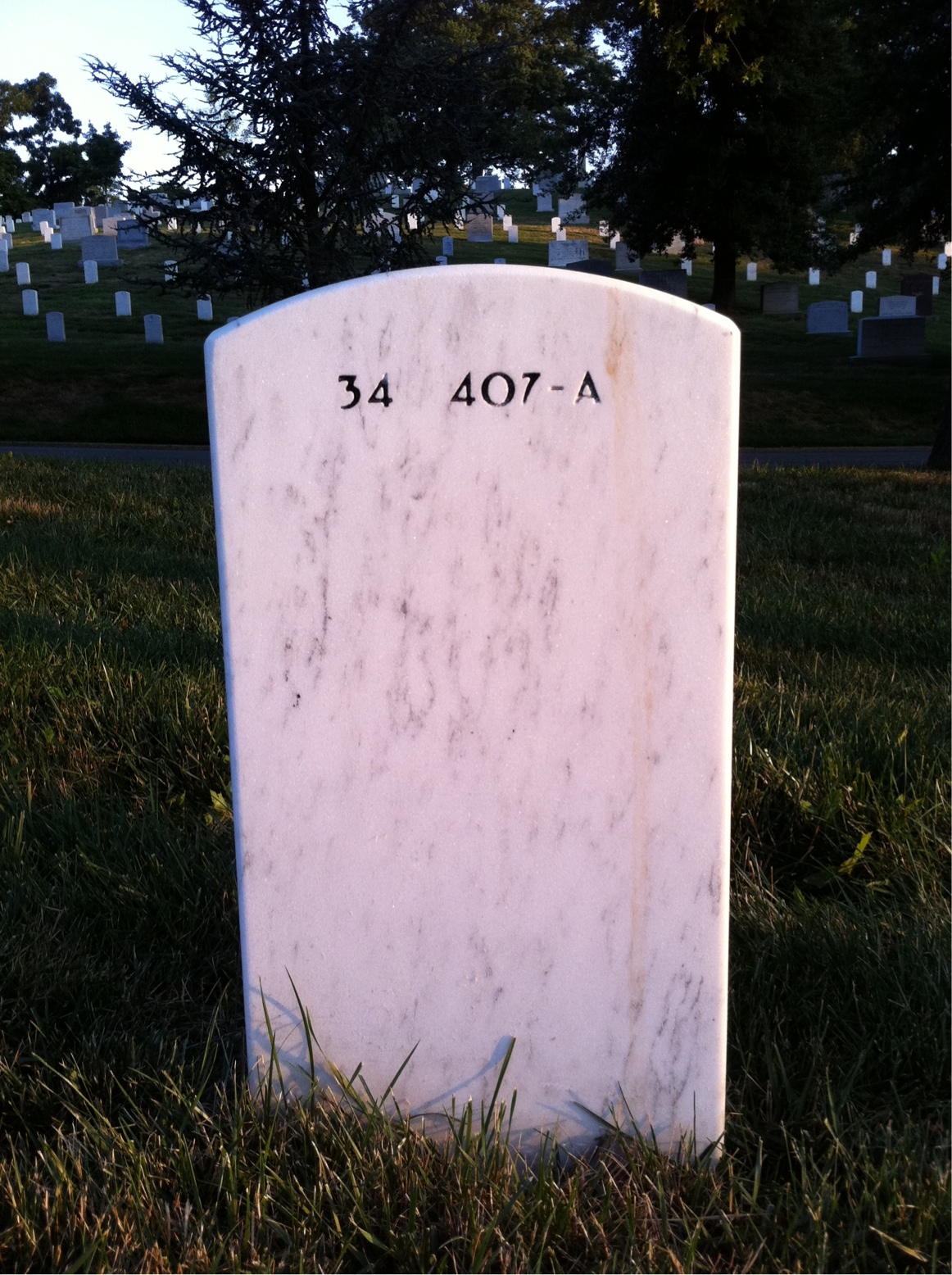 Back of headstone — Frank Mathew Sullivan