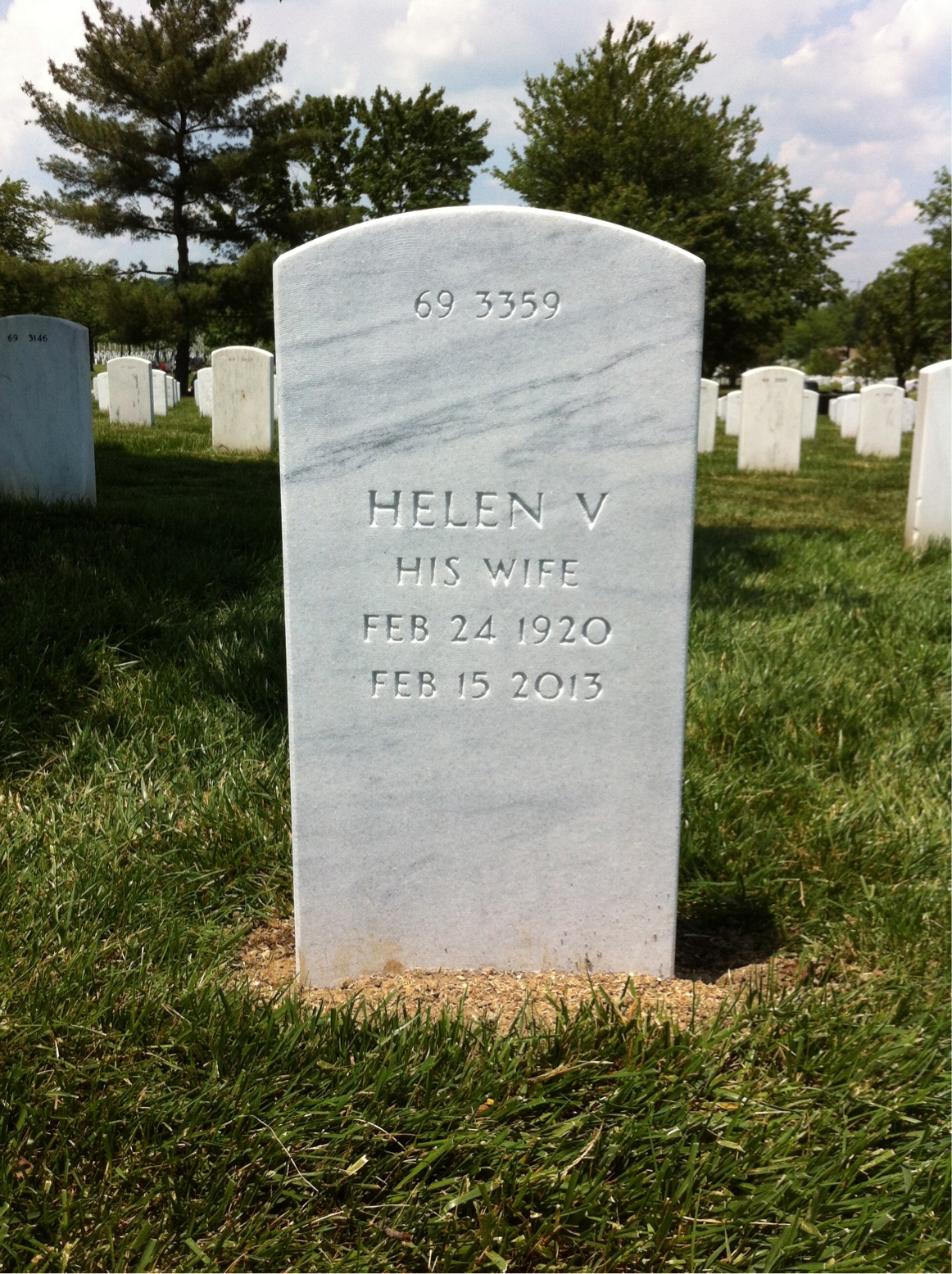 Back of headstone — William Flanagan