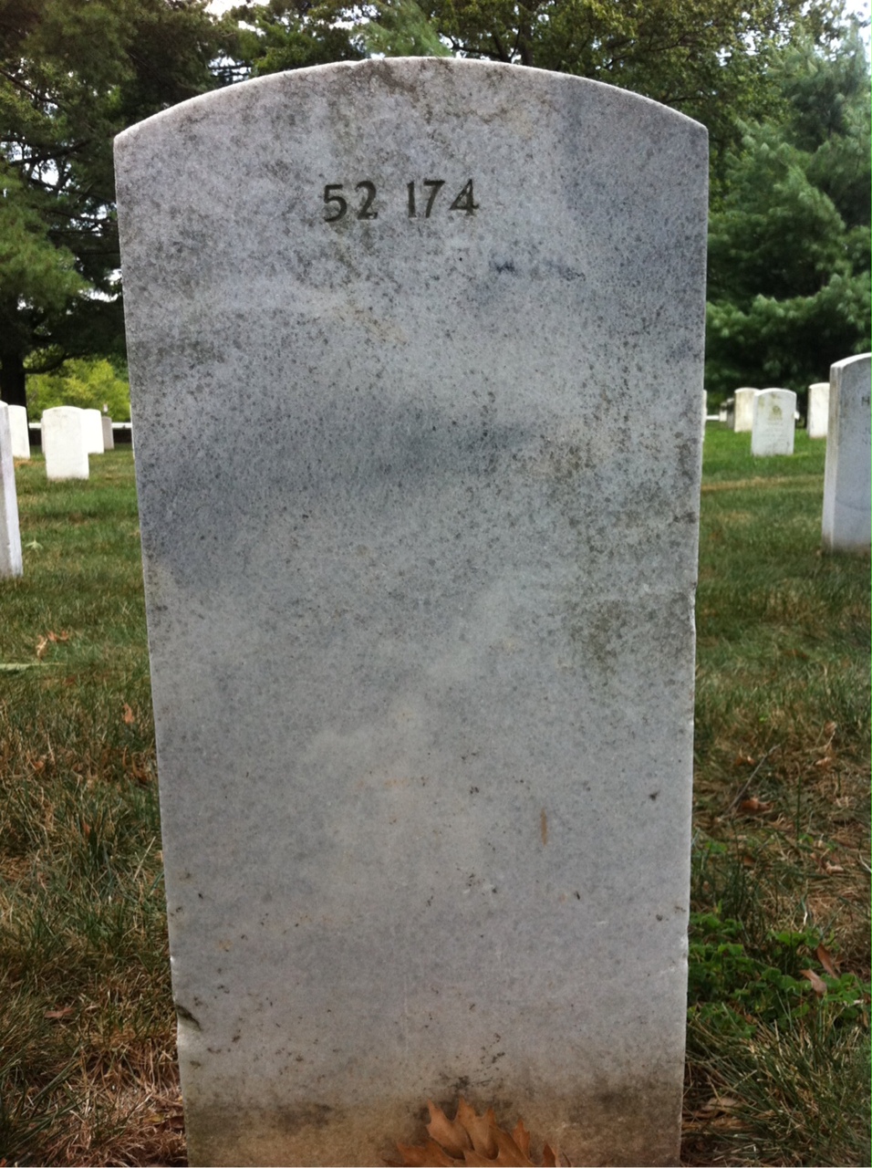 Back of headstone — Warren Allen