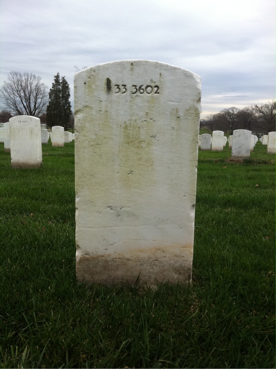 Back of headstone — John Mikles