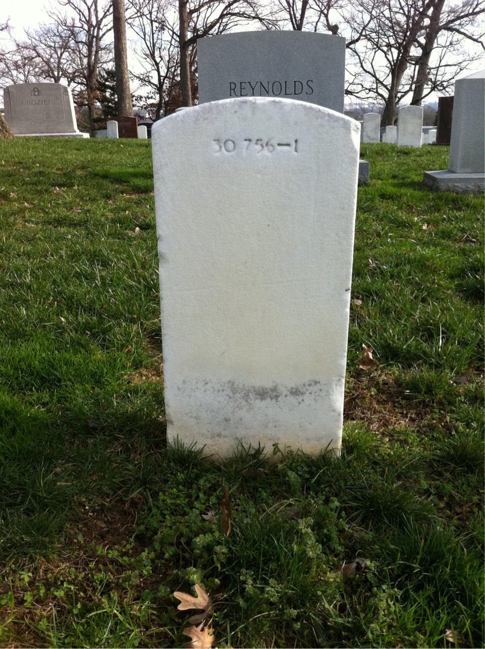Back of headstone — Paul Collins