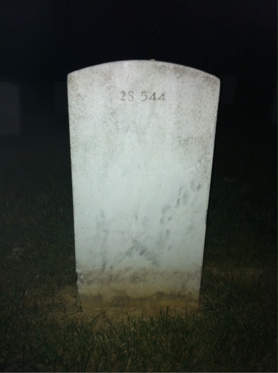 Back of headstone — Willie C Dickerson