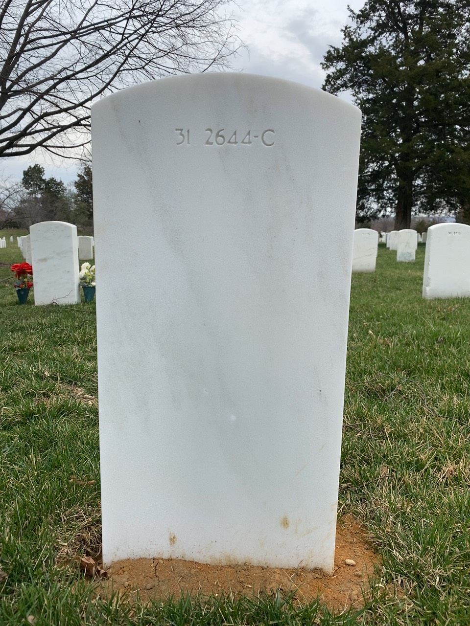 Back of headstone — Tommy L Robinson