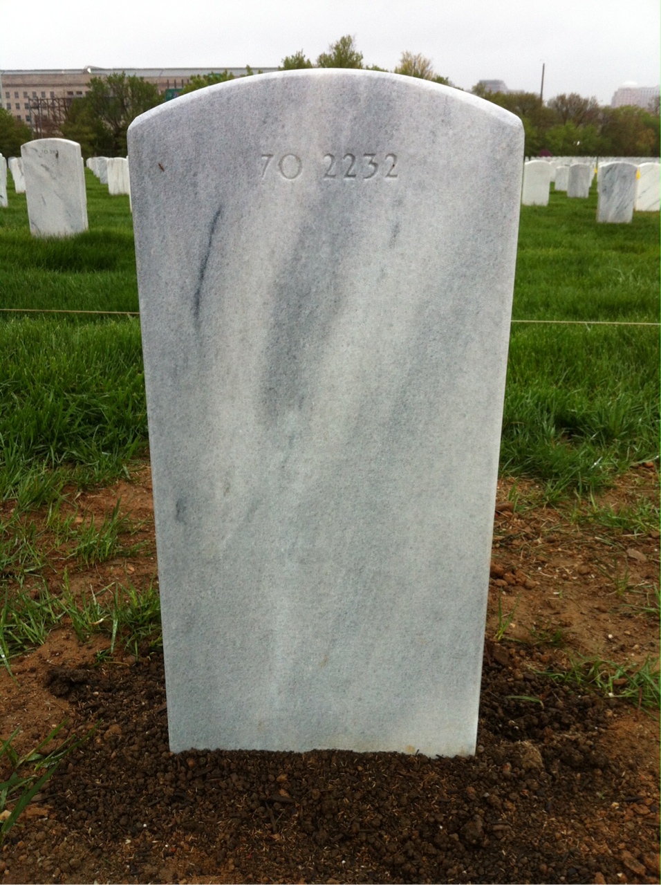 Back of headstone — William Anderson