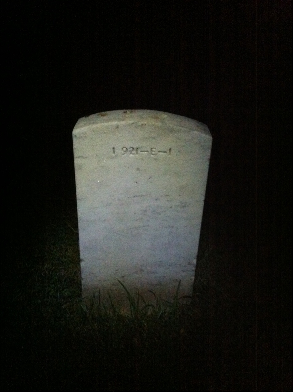 Back of headstone — William E Stodart
