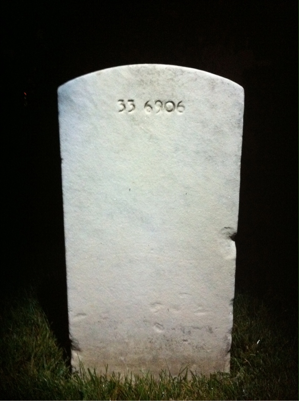 Back of headstone — Curtis Muir