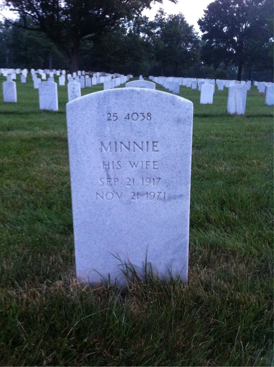 Back of headstone — Frank Bozoski