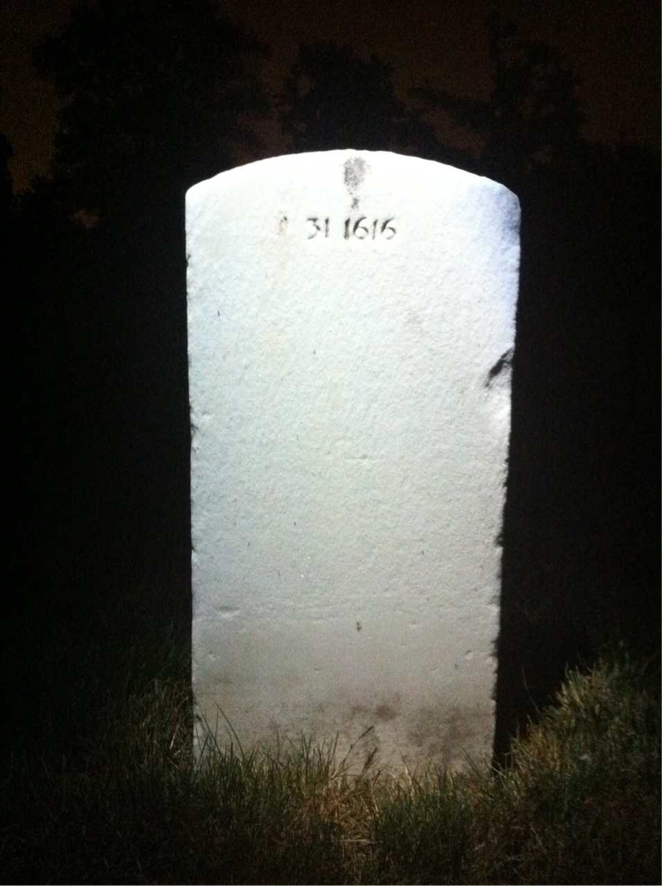 Back of headstone — William C Bowser