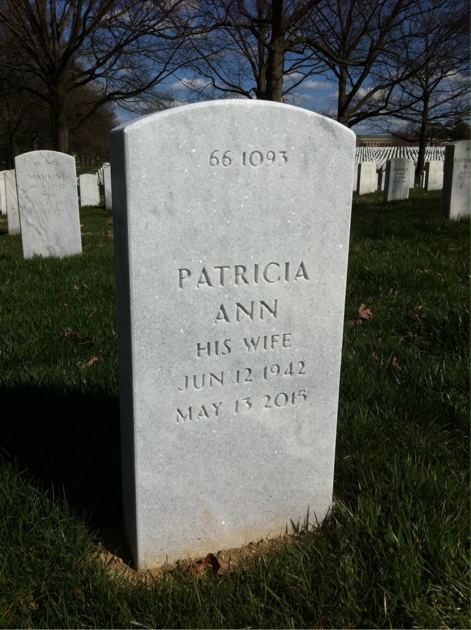 Back of headstone — Contee White