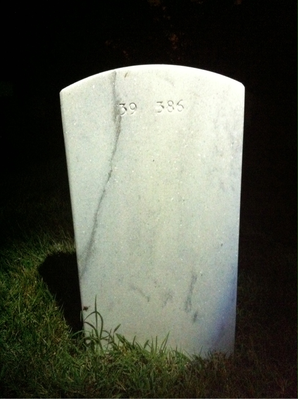 Back of headstone — Phillip Baker