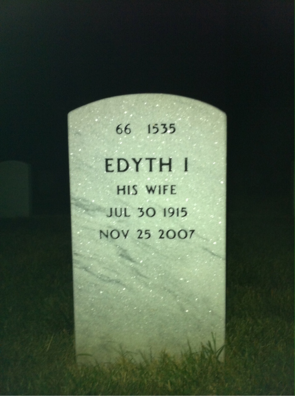 Back of headstone — Edford Sapp