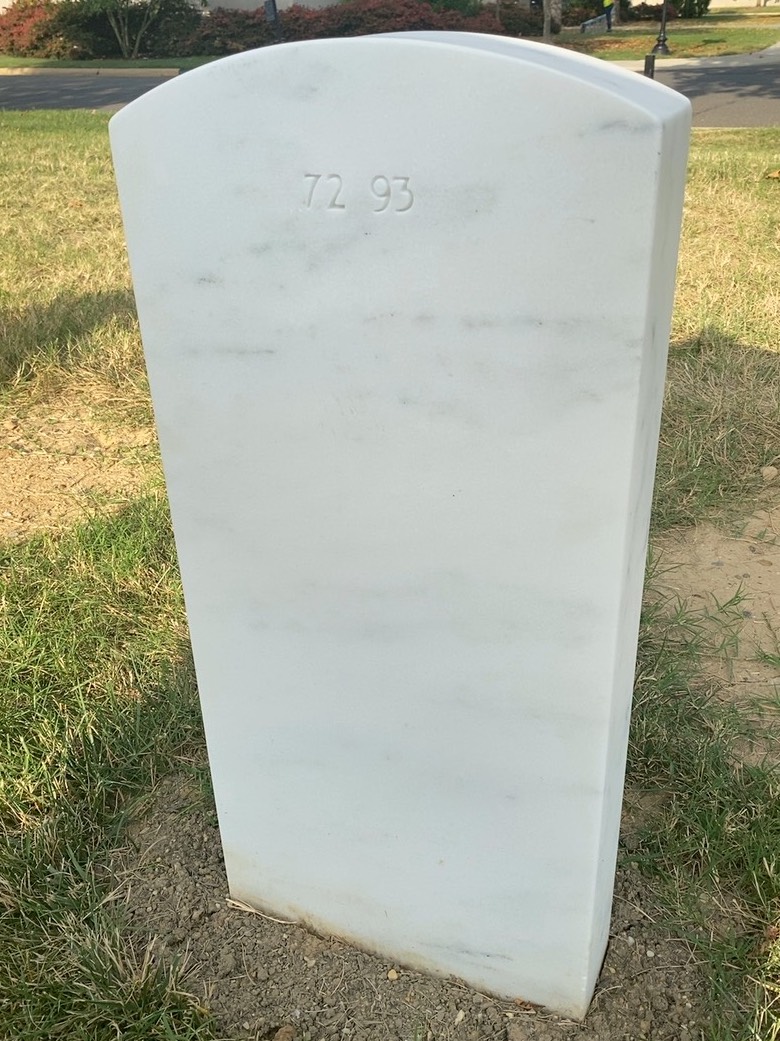 Back of headstone — William Joseph Kocanjer
