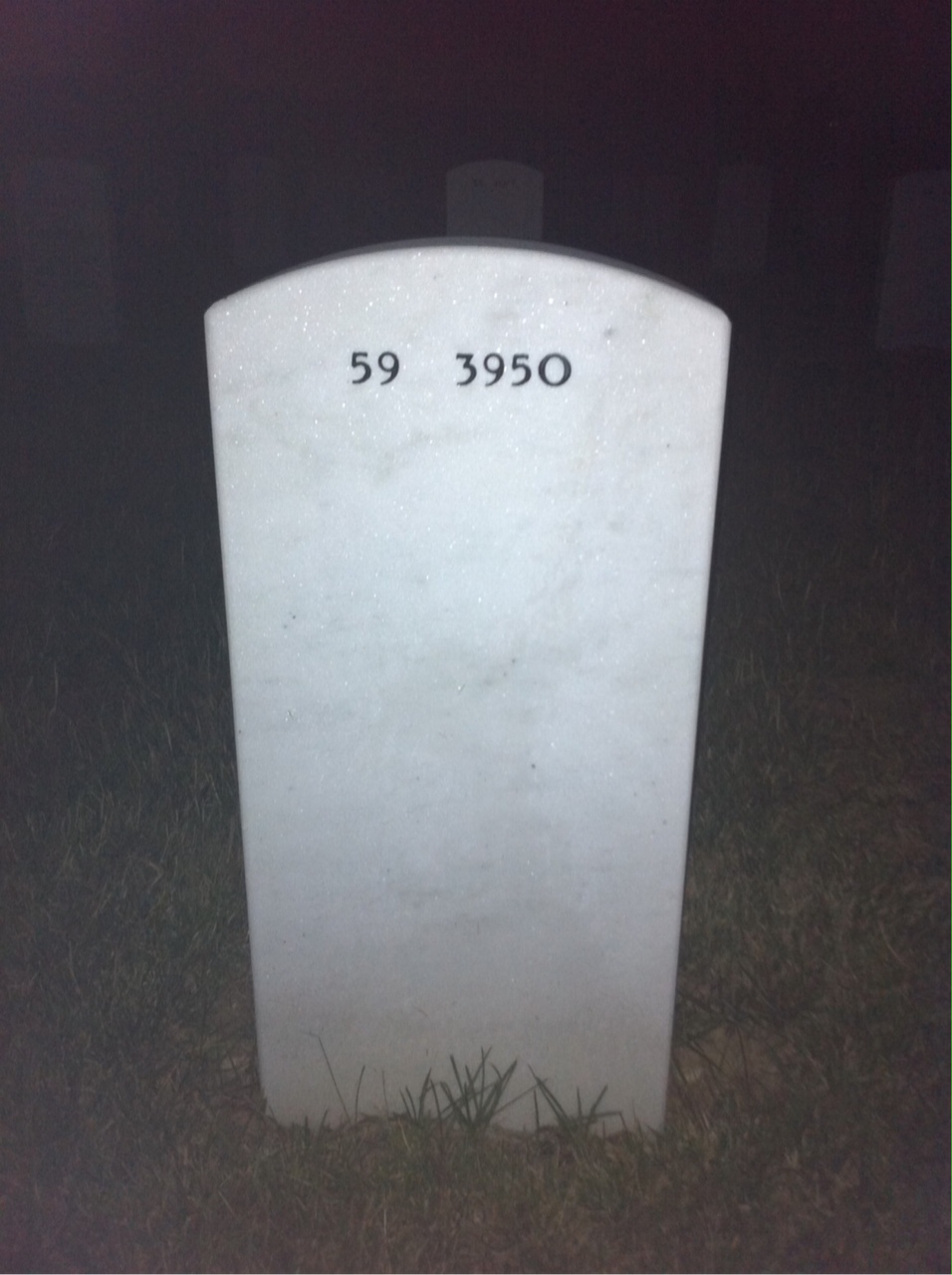 Back of headstone — James Salus