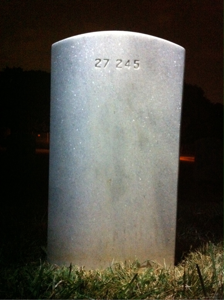 Back of headstone — Orrin Baldwin