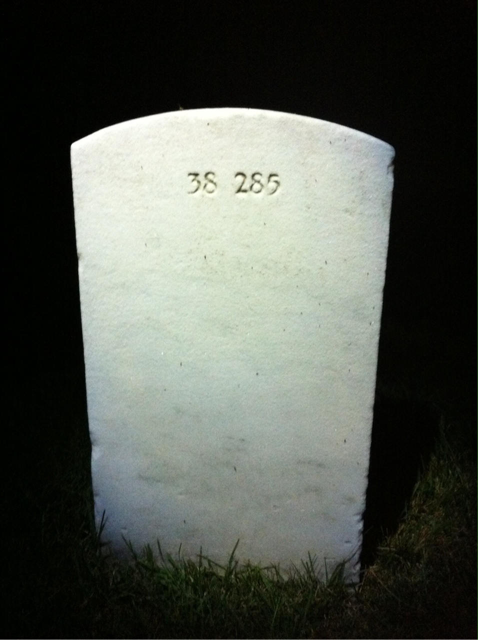 Back of headstone — Walter Alexander