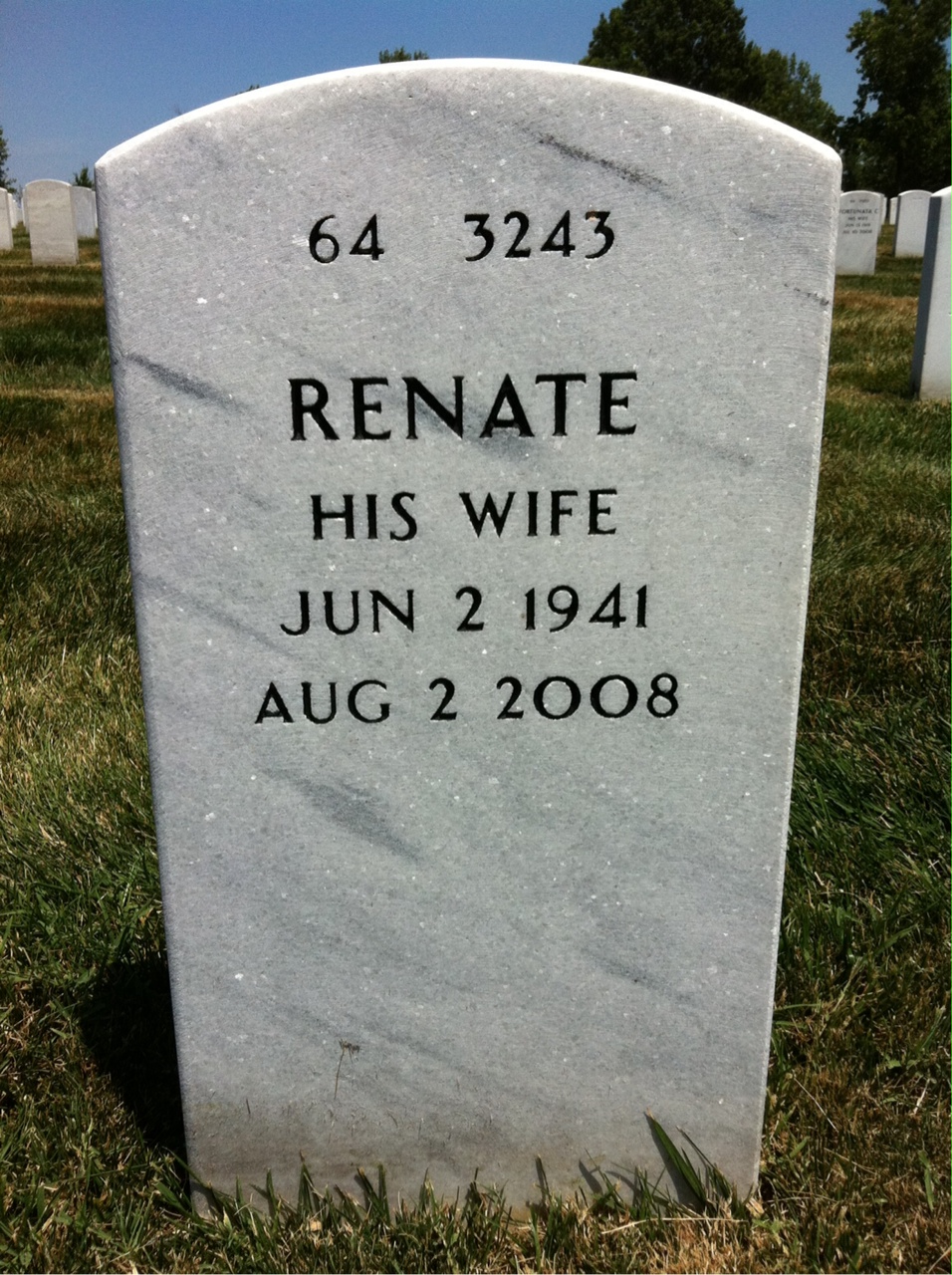 Back of headstone — John Glynn