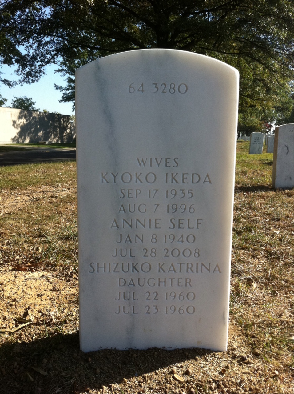Back of headstone — Sidney Arnold