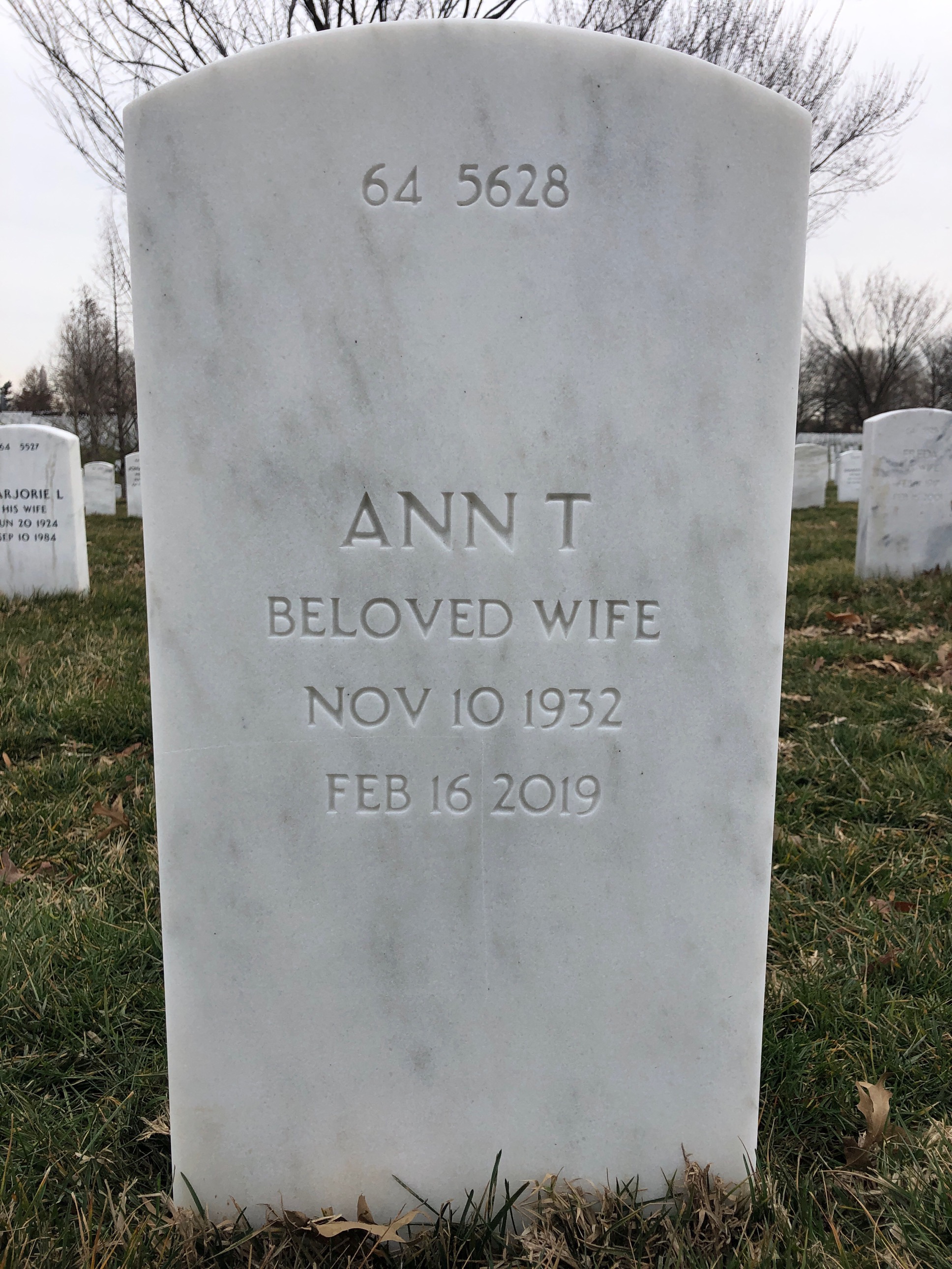 Back of headstone — Paul Burns