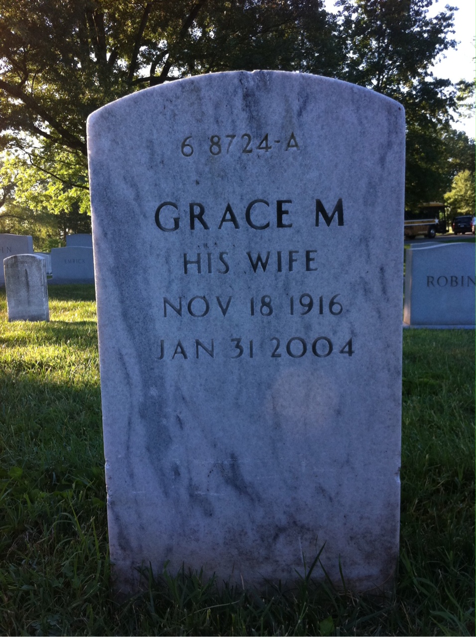 Back of headstone — Lloyd Kersey