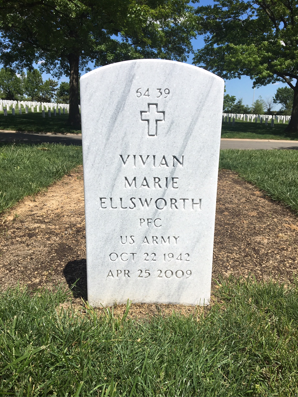 Back of headstone — George Ellsworth