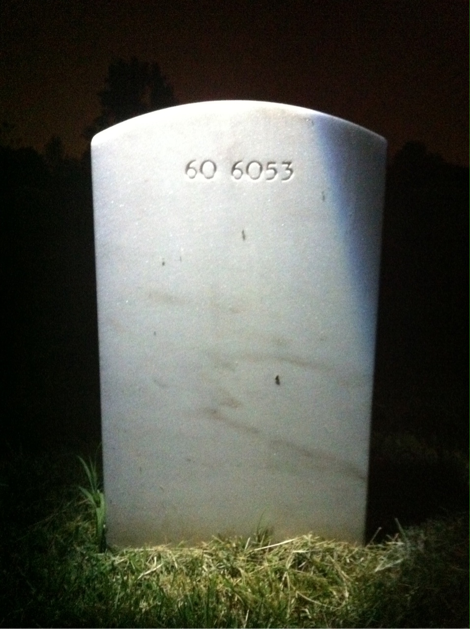 Back of headstone — William Baldridge