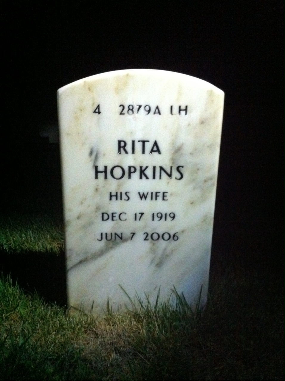 Back of headstone — Norman Collisson