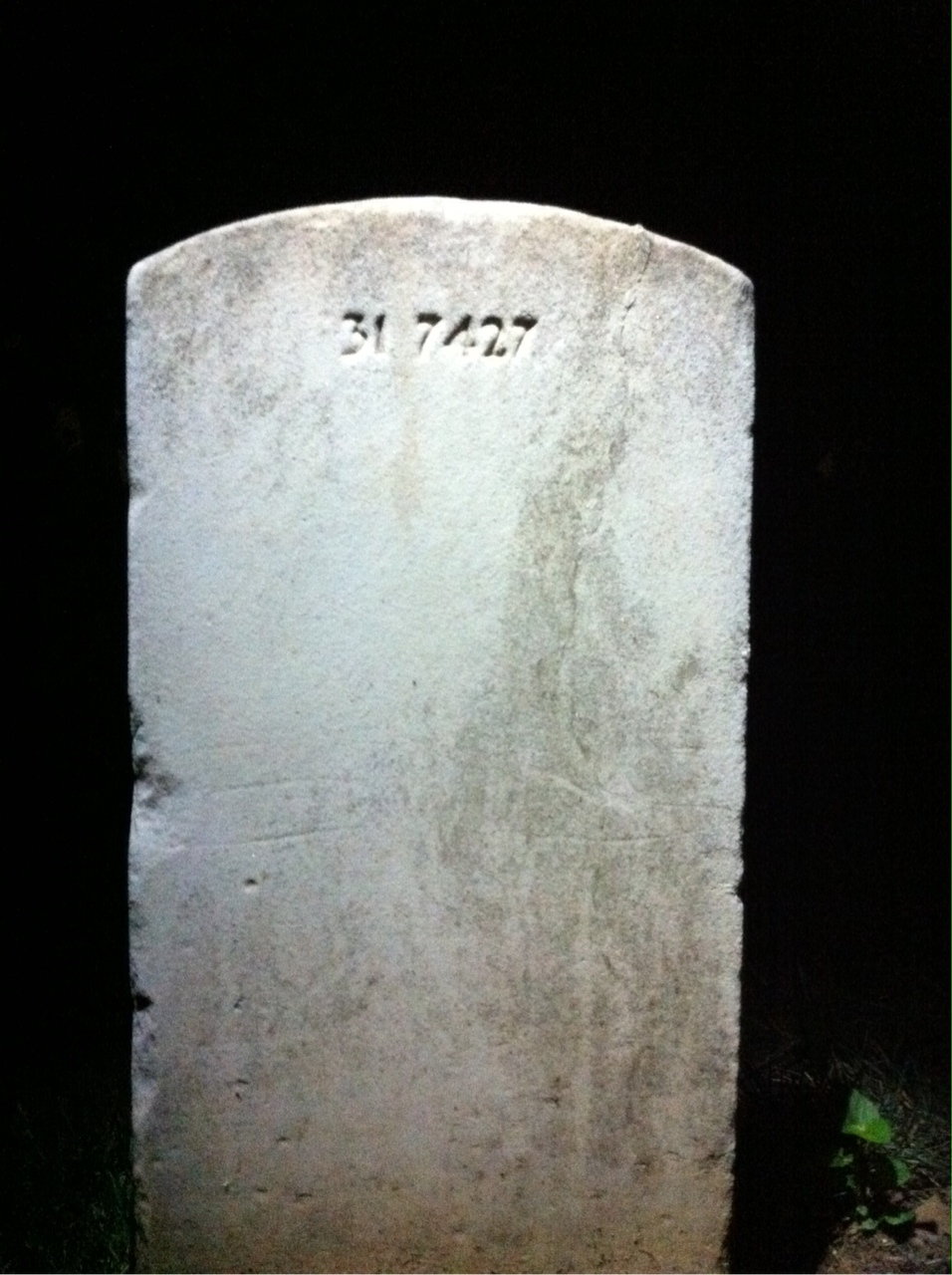 Back of headstone — Kacho Minasoff