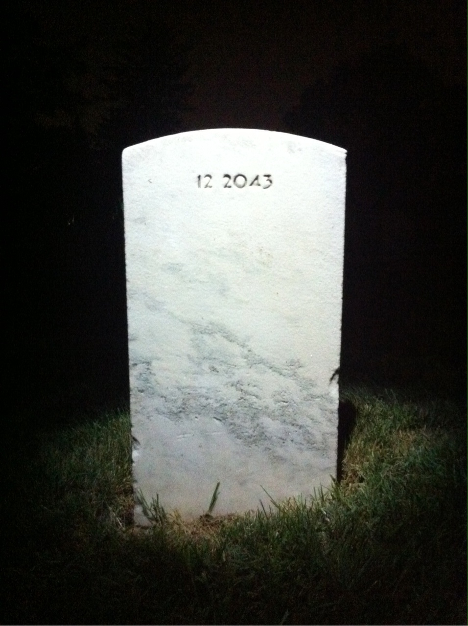 Back of headstone — William Earl Crapo