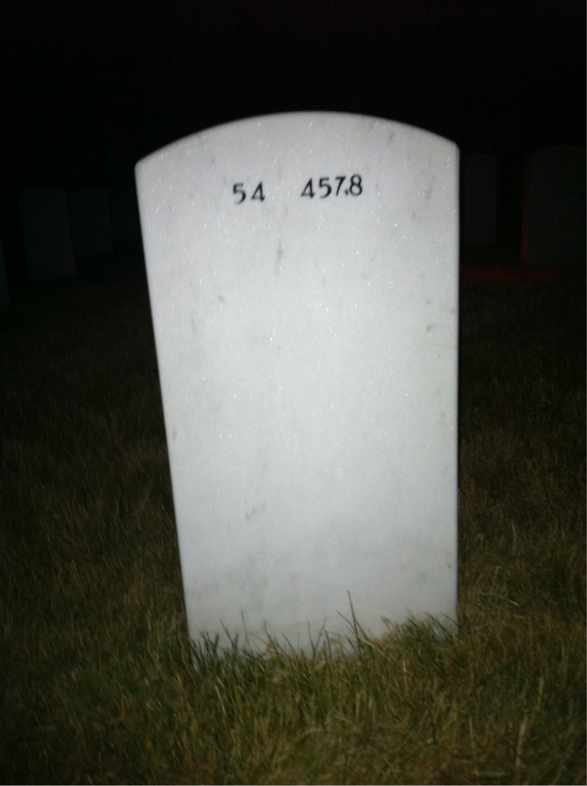 Back of headstone — Mary Votava